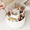 Makeup Brush Holder Large Capacity Multiple Compartments Multi-angle Rotating Countertop Cosmetic Organizer