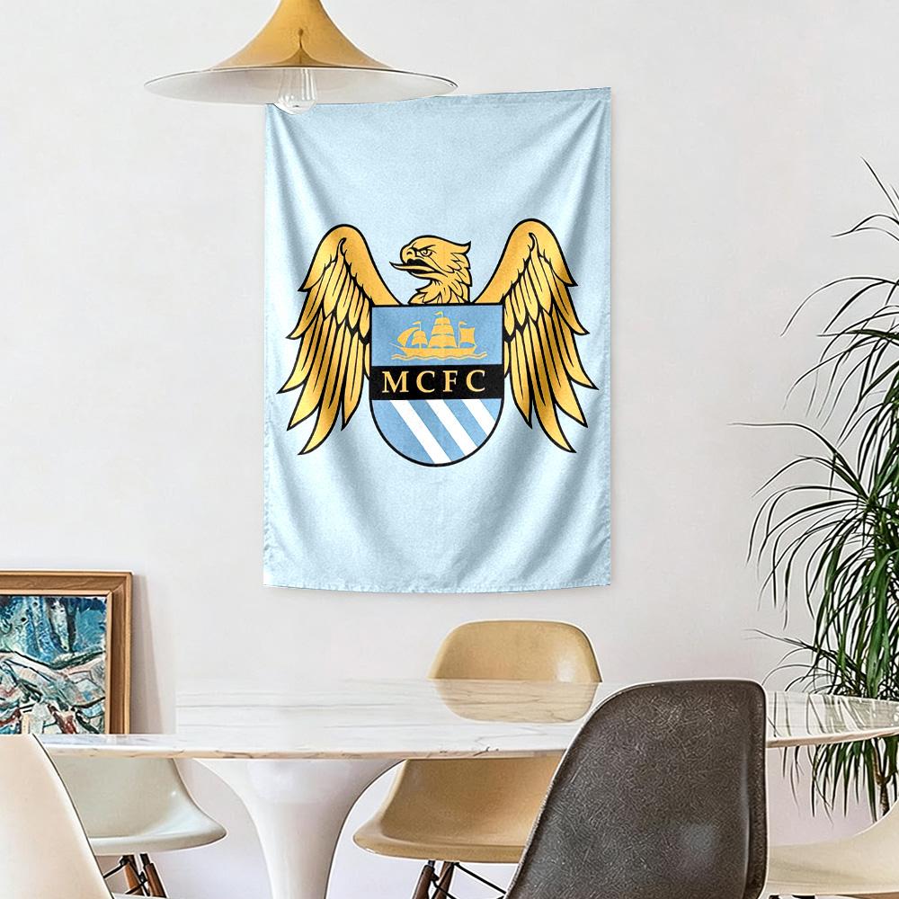 Manchester City Wall Decor Tapestry Art For Pet Memorial Birthdaywedding Party Backdrop Family Gift