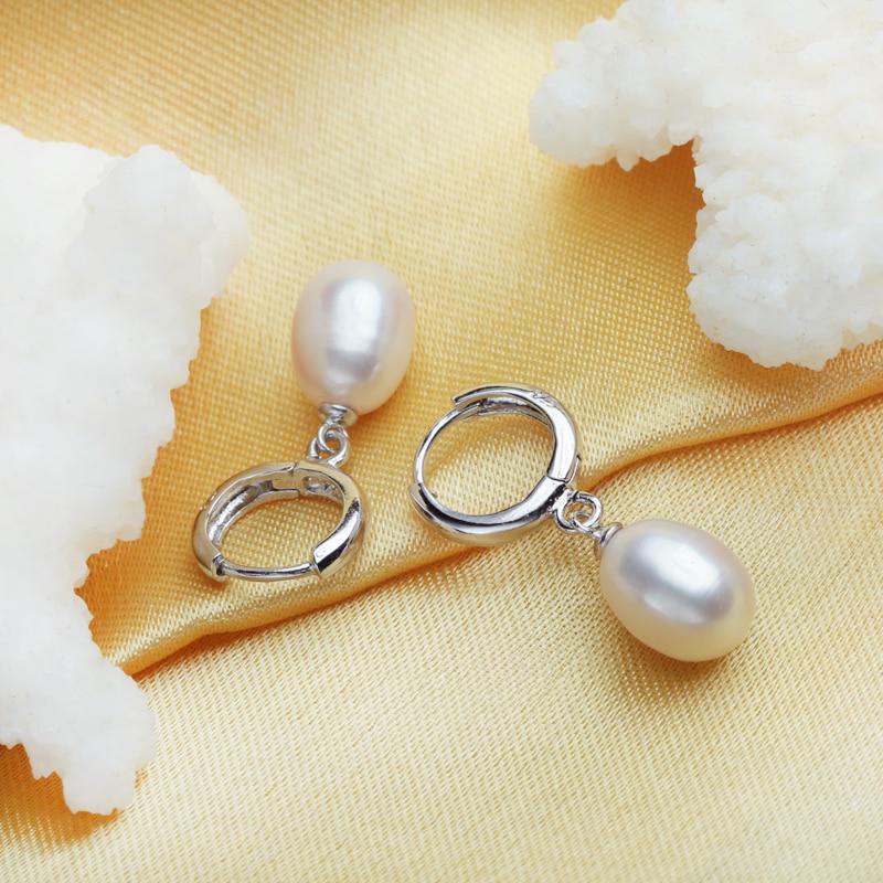 LSOOYH Natural Freshwater Pearl Small Hoop Earrings For Women Vintage Dainty Earrings Pearl Jewelry Birthday Gift