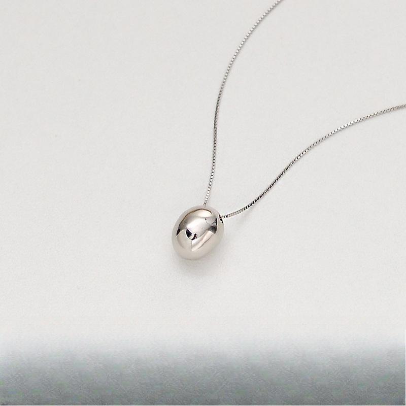 Цепочка-коробка, ожерелье из бобов, овальный кулон, простой и классный дизайн, цепочка на ключицу, модный