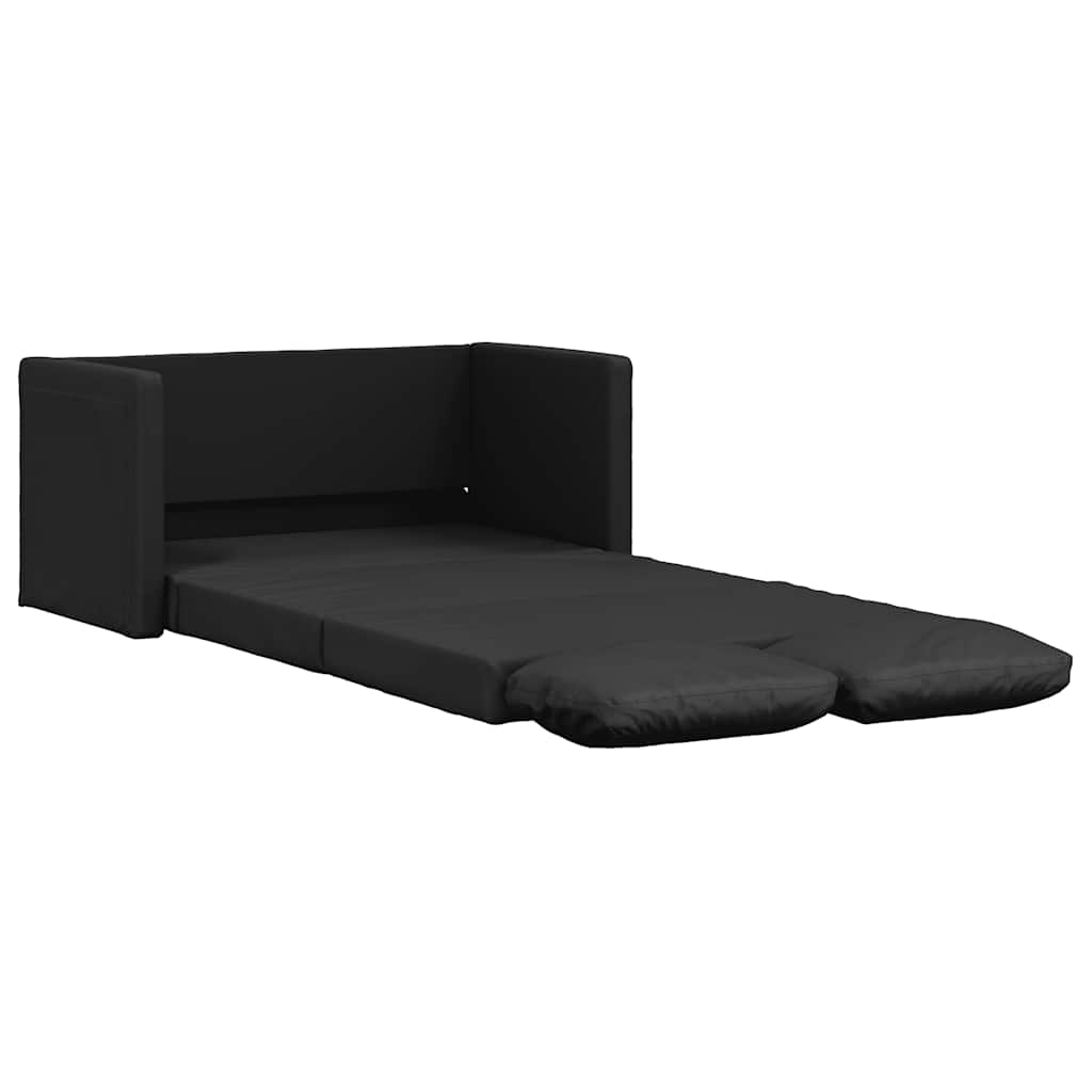 Floor Sofa with Sleeping Function Black 112x174x55 cm Artificial Leather