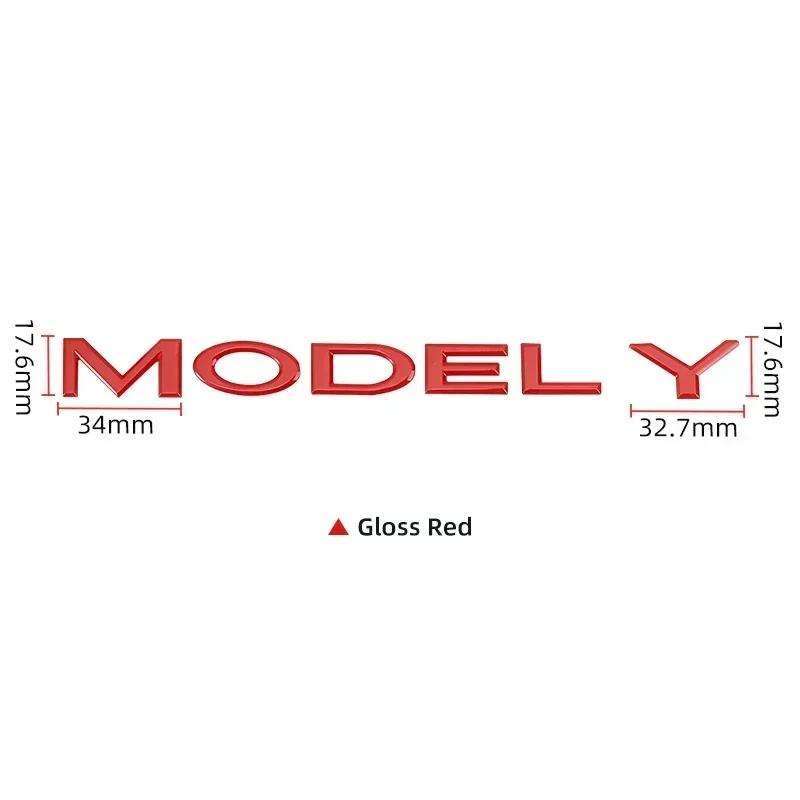 Car Sticker Tesla 3D ABS Chrome Rear Trunk Logo Emblem Badge Sticker Decal Accessory For Tesla Model 3 Y Accessories