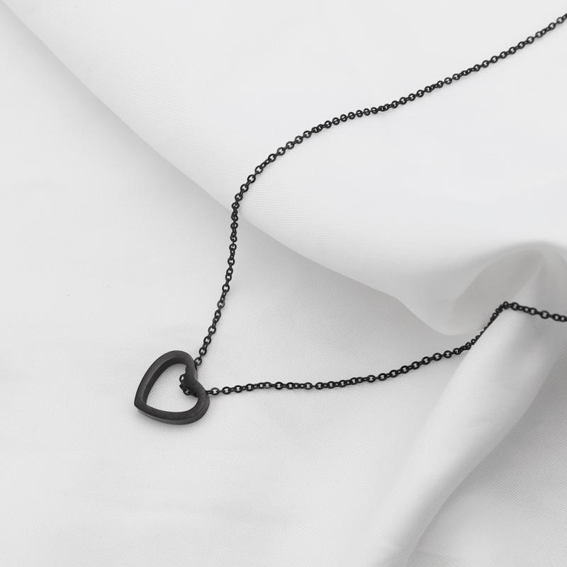 Ожерелье-сердце из нержавеющей стали с покрытием из 18-каратного золота для женщин - Не выцветающая летняя цепочка для ключицы