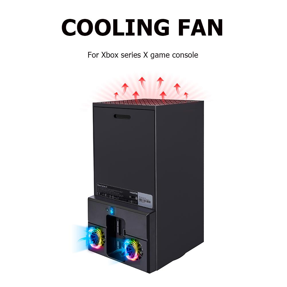1 шт. для Xbox Series X консоль охлаждающий вентилятор док-станция тонкая вертикальная подставка хост боковой радиатор USB игровой кулер для игровой консоли Xbox