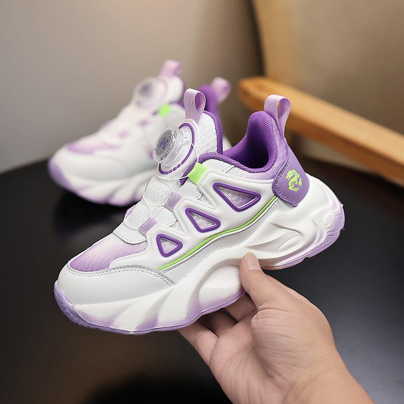 Дышащие сетчатые кроссовки для бега для девочек, модные спортивные повседневные кроссовки для учеников начальной и средней школы, осенняя коллекция 2025