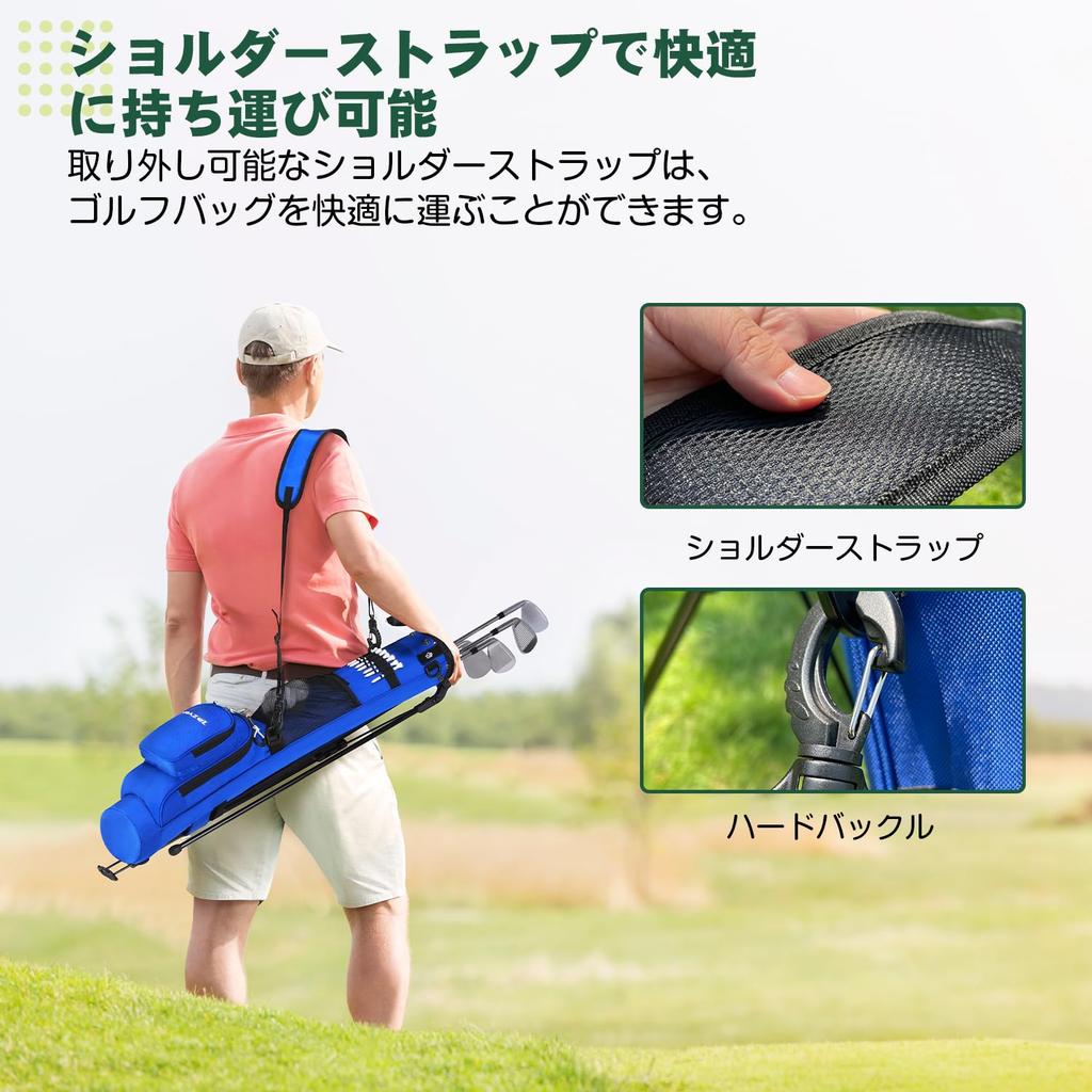 MAZEL Golf Club Ultra Large Capacity включает в себя капюшон и вмещает 8 клюшек, легкий, карманный, для хранения, мужской, женский (синий)