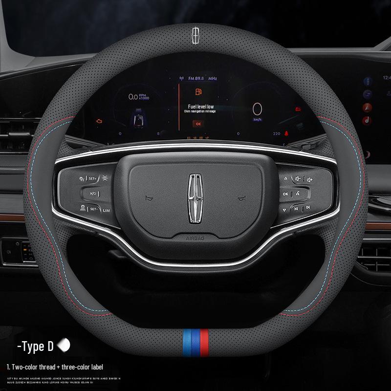 Чехол на руль из натуральной кожи Four Seasons для Lincoln Z, Adventure, Navigator, MKZ, Aviator, MKC, Continental, MKX