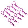 10Pcs RC Car Shell Clip RShape Metal Body Clips Pins for 15 16 18 110 RC Car(Violet ) Violet