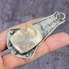 Natural Bumble Bee Jasper Gemstone 925 Sterling Silver Pendant 2.85" ET-1590