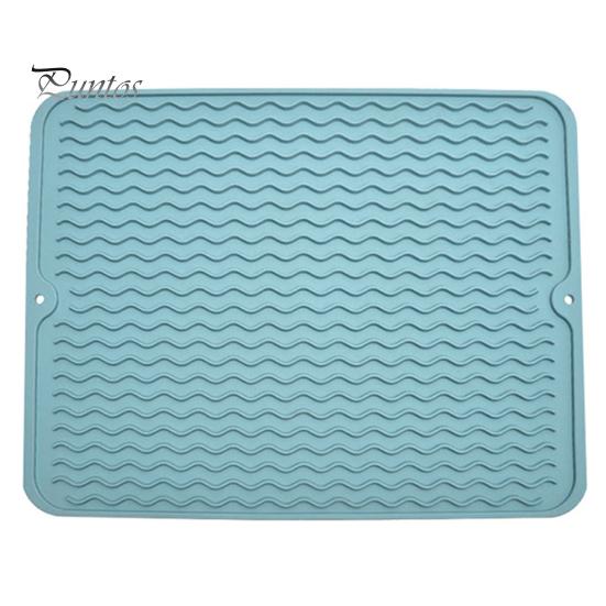 Коврик для сушки посуды, толстый нескользящий силиконовый термостойкий сливной коврик для кухонной стойки