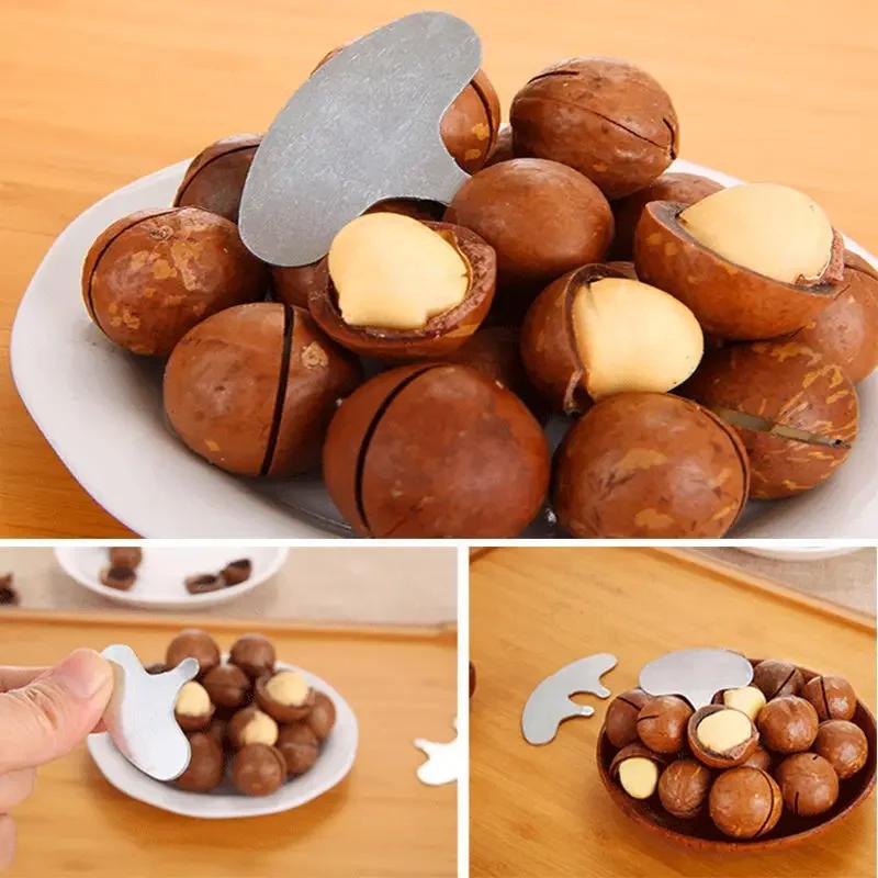 1-4pcs/set Mini Nut Crackers Stainless Steel Macadamia Walnut Opener Portable Camping Kitchen Accessories Nut Tools