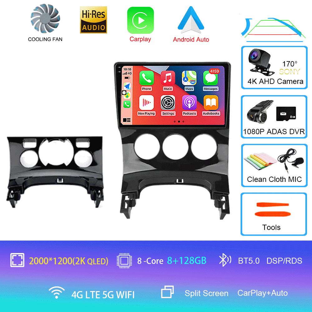 2Din Android 14 Carplay Auto Для Peugeot 3008 2009-2015 Автомагнитола GPS Мультимедийный Видеоплеер Стерео WIFI+4G DSP