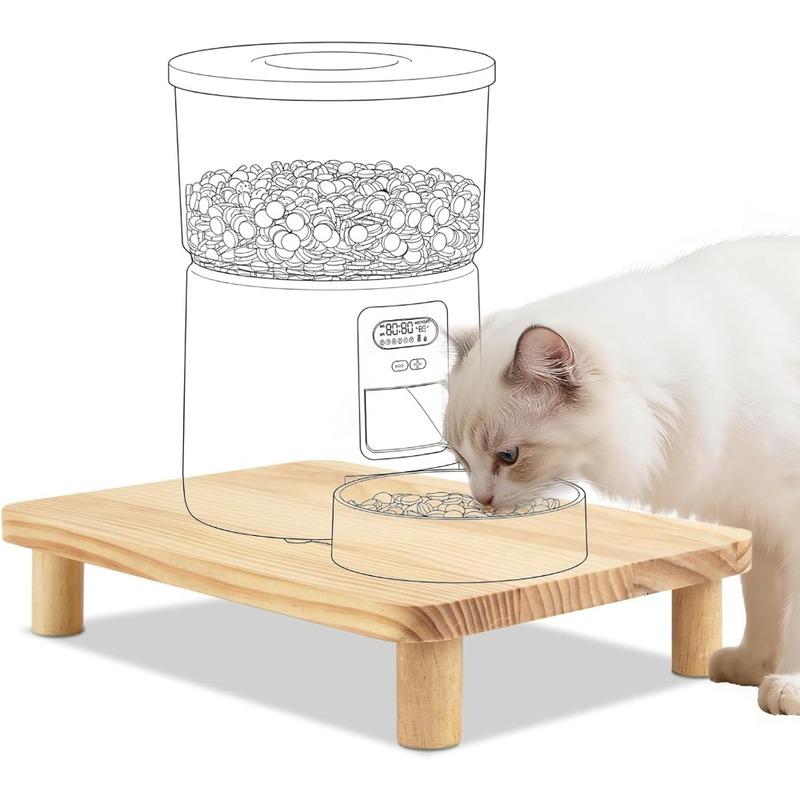Cat Food Stand for Automatic Feeder&Tradition Bowls,Elevated Cat Food Table Station,Relieves Spine and Joints Noticeably on Pets