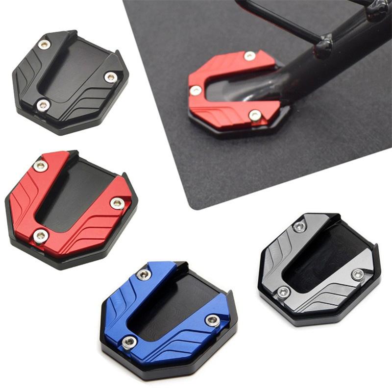 Motorcycle Aluminum Alloy Foot Support Pad Increased Anti-Slip Base Side Support Extended Foot Pad for Motorcycle Bicycle