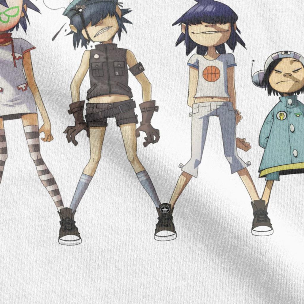 Gorillaz Rock Rapper футболки унисекс женские винтажные футболки из 100% хлопка футболки с круглым вырезом одежда с короткими рукавами плюс размер унисекс