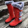 Fashion Winter Thick Fleece Snow Boots, Thick-heeled Round-toed Sleeve High Boots, Women's Boots