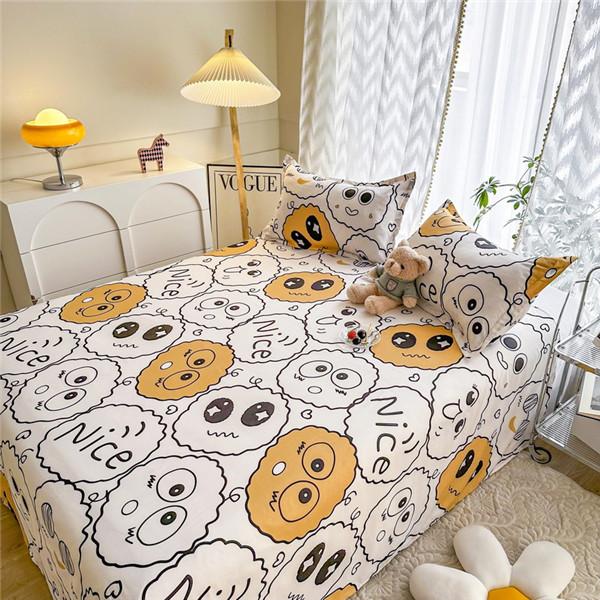 Модная хлопковая простыня с принтом, покрывало, благоприятное для кожи, моющееся одеяло, покрывало, наматрасник  (Нет наволочки)