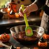 Pumpkin Pattern Spatula Halloween Silicone Spatula, Cartoon Pumpkin/Ghost/Skeleton/Witch Print, Heat Resistant Food Mixing Spoon for Batter