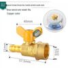 Shieldyun Gas Three-Way Valve with Switch for Natural Gas Meter Pipeline - Ball Valve Connector