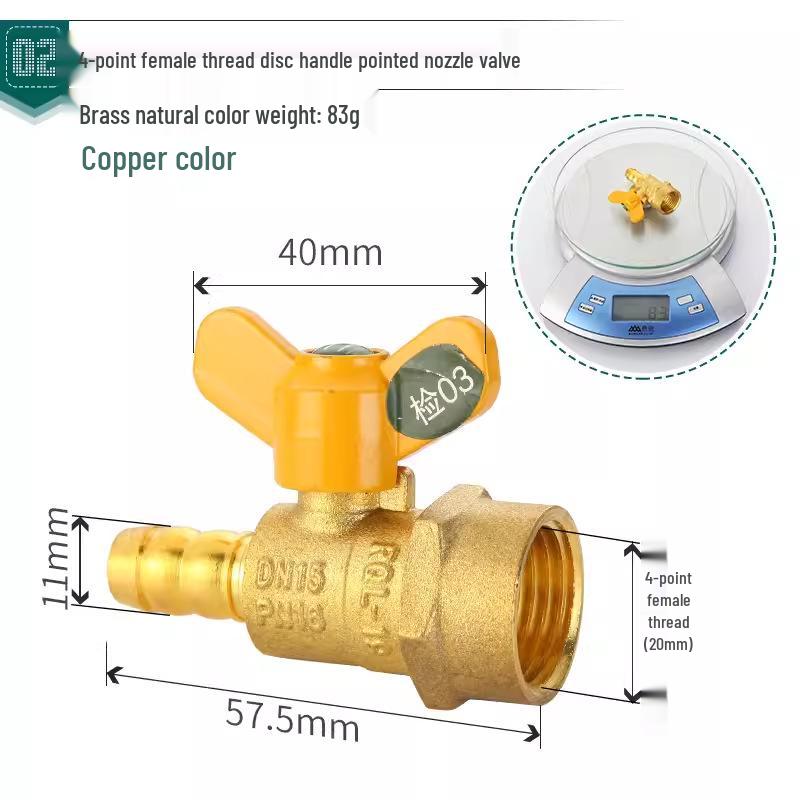Shieldyun Gas Three-Way Valve with Switch for Natural Gas Meter Pipeline - Ball Valve Connector