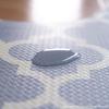OKA Quick Wipe Toilet Mat, Approximately 55cm x 60cm, Gray (Moroccan) (Wipeable PVC)