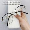 -1.0 To -6.0 Anti-Blue Metal Myopia Glasses Women Men Big Oversized Glasses Frame Myopia Prescription Glasses Diopter UV400