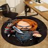Bride of Chucky Pattern Round Rug, Indoor/Outdoor Mat, for Picnic, Gameroom, Bedroom, Office, Living Room, Home Decor Carpet, Birthday Gift