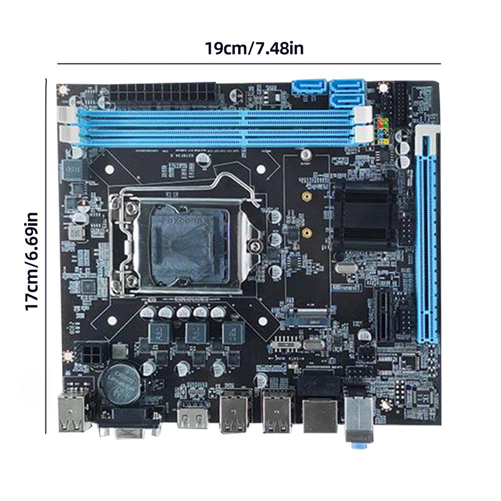 Материнская плата H61 с сокетом LGA1155 для процессоров I3/I5/I7, 16 ГБ Micro-ATX двухканальная DDR3 1066/1333/1600 МГц для настольного компьютера, основная плата