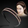 Аксессуары для волос Нескользящий Слива Двойной ряд Стразы Обруч для головы Повязка для волос Головной убор Ободок
