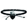 [I8069] - Silver Bracelet 'Love' Black Silver - 25x10 Mm