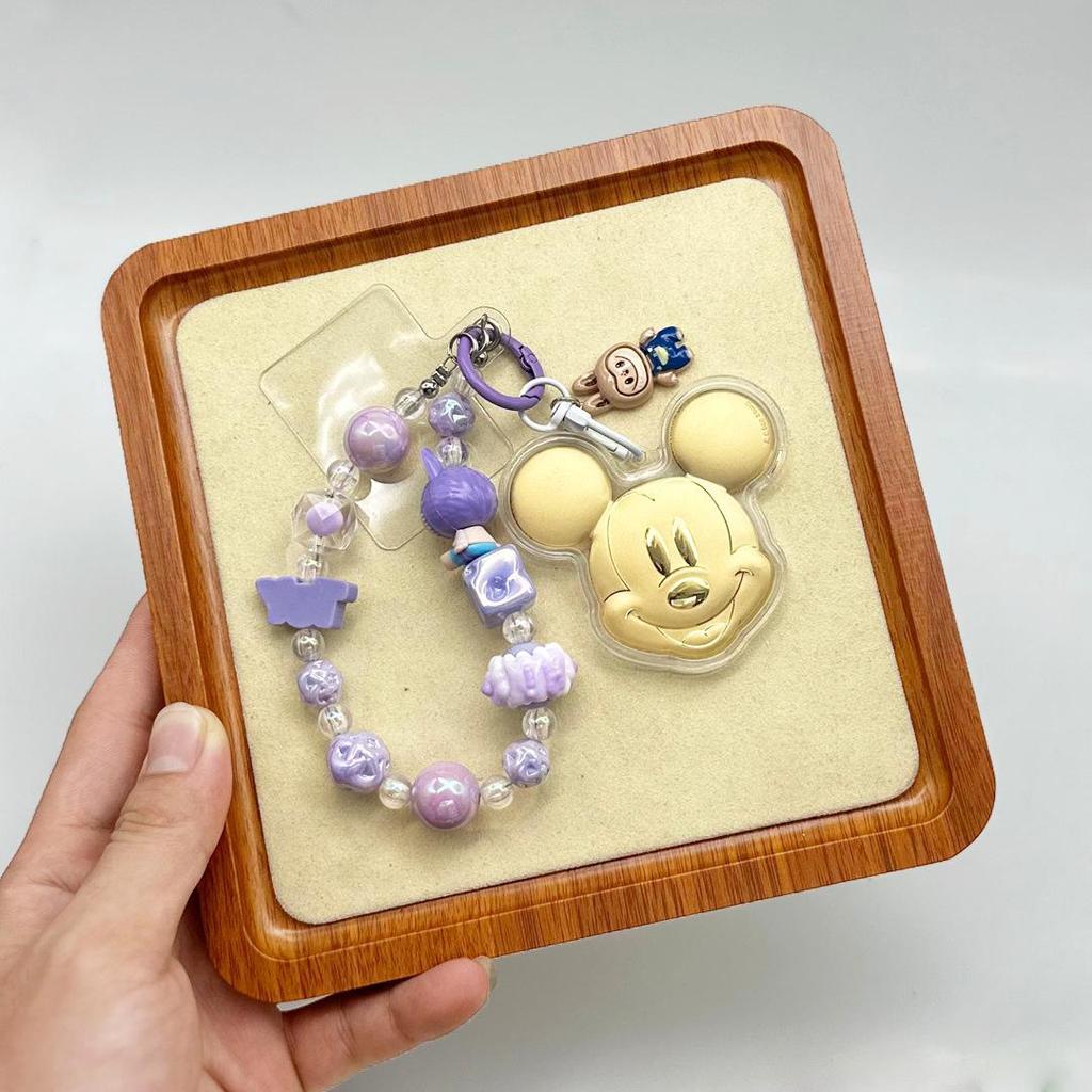 Микки Маус 999 Проба Чистое Золото Мобильный Брелок Подвеска - Милый Мультяшный Сувенирный Шарм