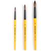 Набор акварельных кистей Hwahong Junior, 3 шт., желтые, 1 комплект, №. 8, нет. 12, Нет. 16, корейские игрушки