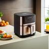 KitchenCook 8l Oil-Free Fryer - 8 Programs - Digital Timer - Adjustable Thermostat - 1800w - Stainless Steel