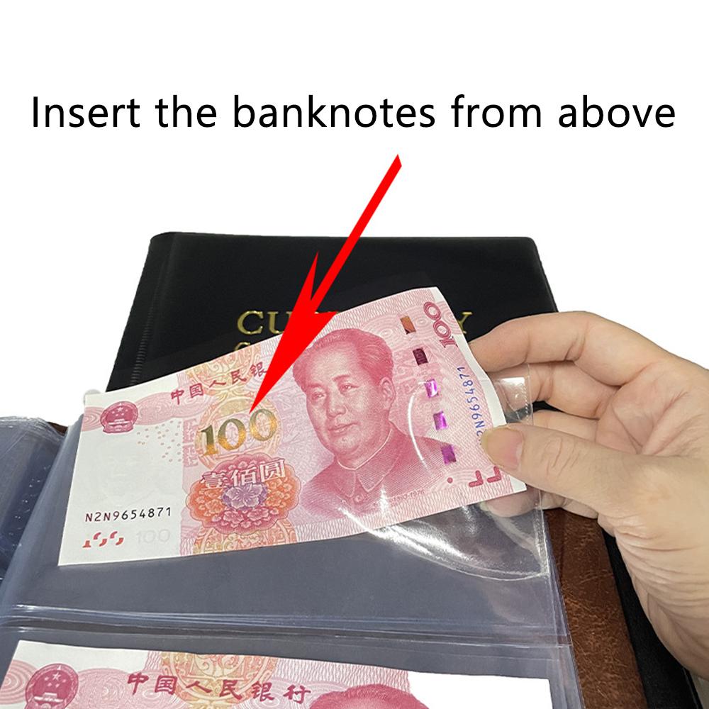 Защитная банкнотная бумага Альбом для коллекции бумажных денег Коллекционные карманы Коллекционирование денег