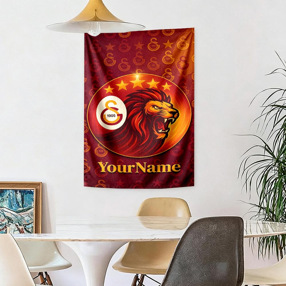 Galatasaray Custom Your Name Wall Decor Tapestry Art For Pet Memorial Birthdaywedding Party Backdrop Family Gift