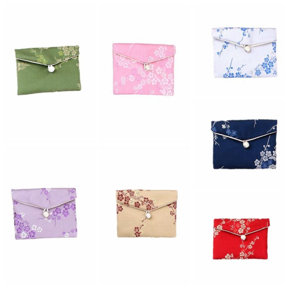 Embroidered Jewelery Bag Buckle Coin Purse Gift Jewelery Storage Bag Girl