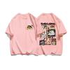 Летняя женская одежда 2025 года Уличная одежда Принт Мультяшная футболка Топы с коротким рукавом Мужская и женская одежда Футболки 100% хлопок