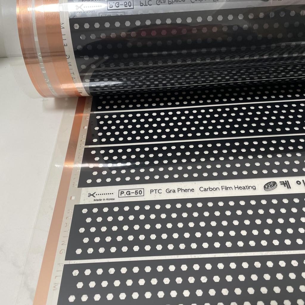 110V Infrared Heating Film 50cm Wide 220w/m2 Warm Mat Electric Warm Floor System Made In Korea