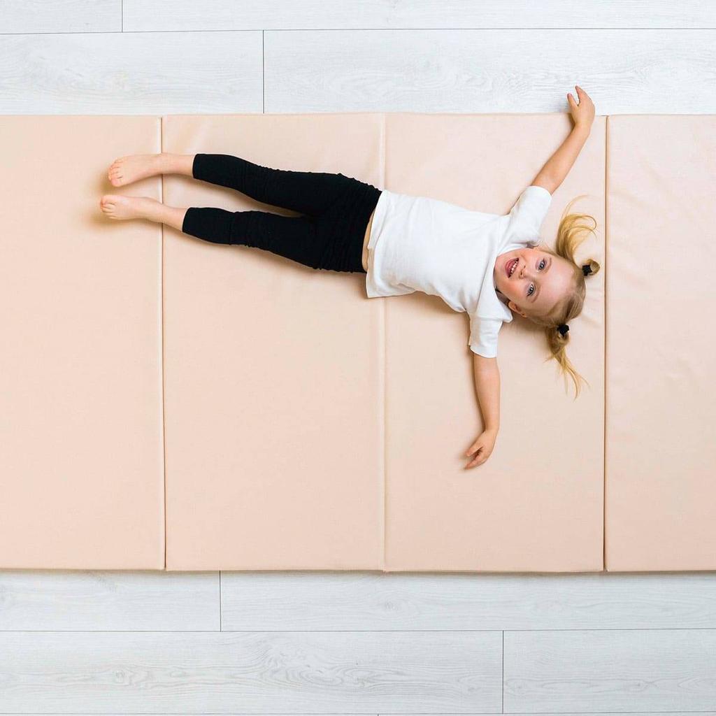 Гимнастический мат Comet 200x100x10 (4 штуки) - бежевый