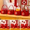 1pc Home Decor Durable Gift Boxs Thickened Felt Joy Candy Pouch Storage Bag Handheld Basket