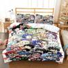3D Anime Fairy Tail Bedding Set Bed Three-piece Set Duvet Cover Single Double Bed Queen Size Duvet Cover Set Adult Boys Bedroom