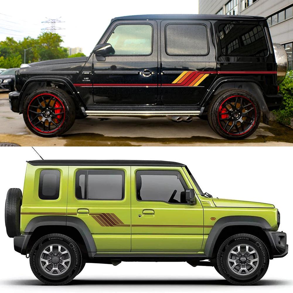 Для SUZUKI JIMNY XL WAGON JC74 4-дверный 2025-24 Боковые наклейки на двери автомобиля Комплект декалей на кузов Автомобильные аксессуары Водонепроницаемая виниловая пленка