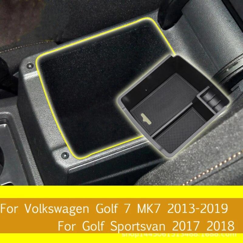 Для Volkswagen Golf 7 центральный подлокотник ящик для хранения контейнер-держатель лоток Golf MK7 VII 5G GT IR 2013-Sportsvan 2017 2018