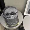 Sunscreen Letter Embroidery Peaked Cap Adjustable Punk Sun Cap Casual Washed Baseball Hat  Women
