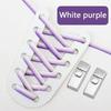 New No Tie Shoe Laces Press Lock Flat Color Gradient Elastic Shoelaces Without Ties Shoelace Rubber Bands for Shoes Woman Man