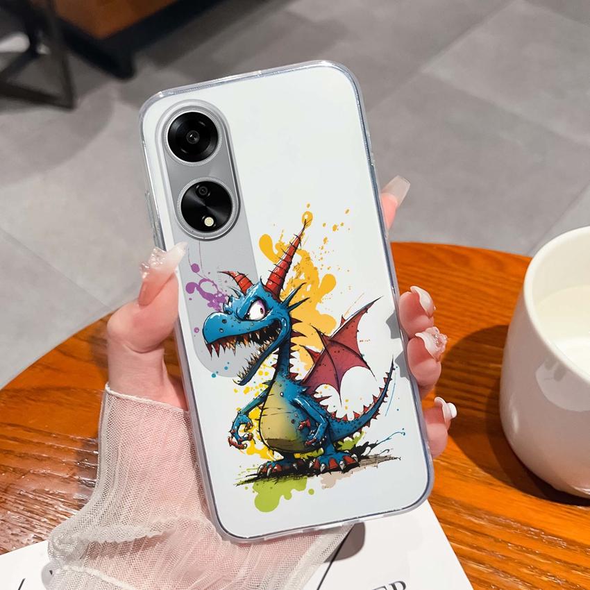 Для Oppo A1 A11 A12 A15 A17K Роскошные прозрачные чехлы с защитой объектива Загадочный узор кита Ударопрочная защитная задняя крышка-накладка для корпуса Oppo