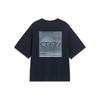 CF Trace Series Trace Origin Player Letter Print Round Neck Short Sleeve T-Shirt Unisex Tops Black AHST599-1