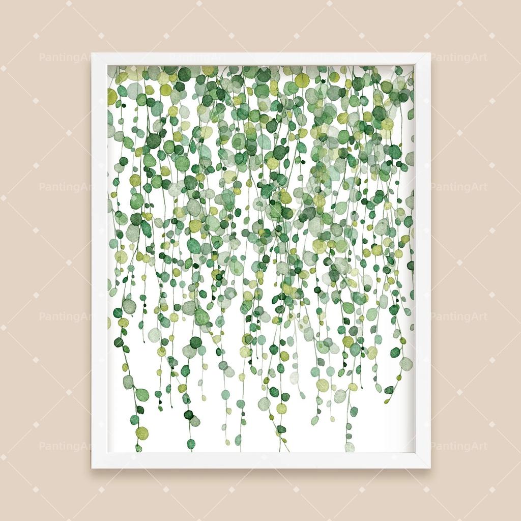 Bohemian Watercolor Tropical Plant Canvas Painting Monstera Banana Leaf Eucalyptus and Fern Art Posters Aesthetic Bedroom Decor