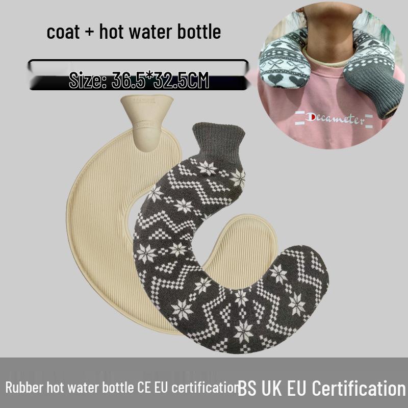 Explosion-Proof Hot Water Bottle: Rubber Design for Stomach and Feet, Long-Lasting Warmth