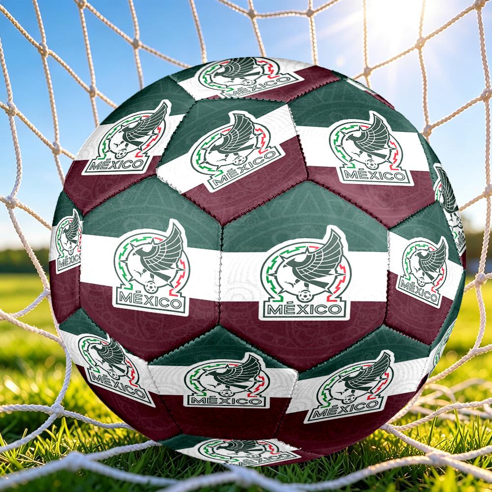 1pc Mexico Soccer Emblem Soccer Ball Size 5, Suitable for Practice Matches/tournament Training,Lightweight and Durable. mxg7026